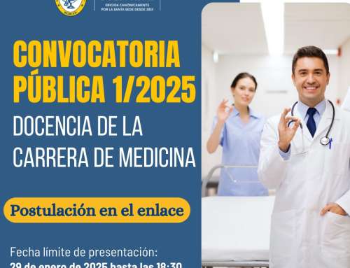 Convocatoria Docente Tiempo Horario Medicina Sede La Plata Sucre SEM I-2025. Vence 29.01.2025.