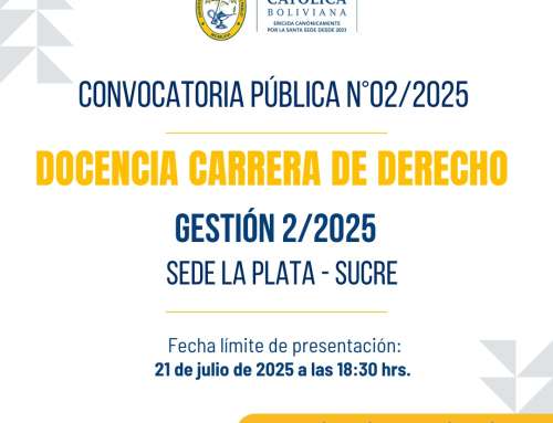 Convocatoria Docente Tiempo Horario Derecho Sede La Plata Sucre SEM 2-2025. Vence 21.07.2025.