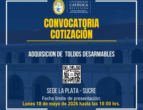 📌ADQUISICIÓN DE TOLDOS DESARMABLES, PARA LA SEDE ACADÉMICA UCB LA  PLATA – SUCRE.