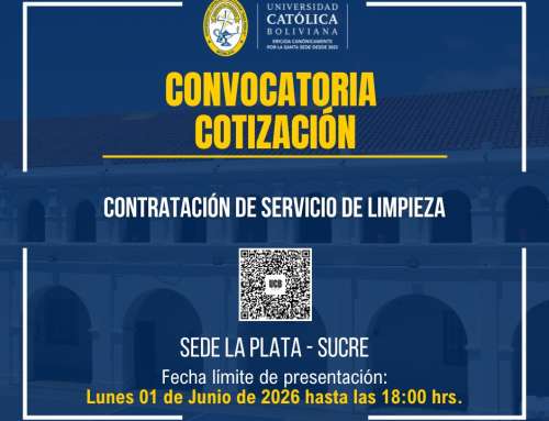 📌“CONTRATACIÓN DE SERVICIO DE LIMPIEZA PARA LAS INSTALACIONES DE LA  UCB SEDE LA PLATA SUCRE”