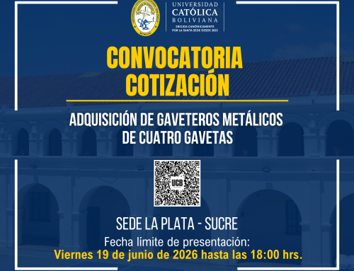 📌ADQUISICIÓN DE GAVETEROS METÁLICOS DE CUATRO GAVETAS, PARA LA SEDE ACADÉMICA UCB LA PLATA – SUCRE.