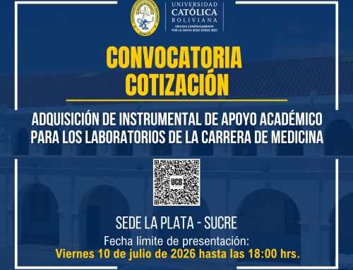 ADQUISICIÓN DE INSTRUMENTAL DE APOYO ACADÉMICO PARA LOS LABORATORIOS DE LA CARRERA DE MEDICINA DE LA UNIVERSIDAD CATÓLICA BOLIVIANA “SAN PABLO” – SEDE LA PLATA.